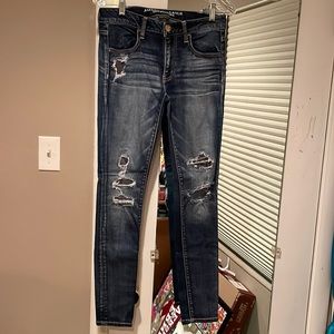 American Eagle ripped skinny jeans
